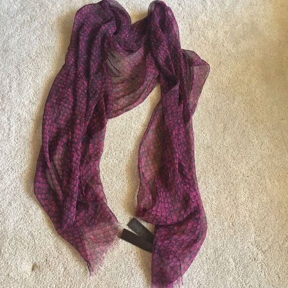 Coach Burgundy Sheer Scarf - Picture 1 of 5